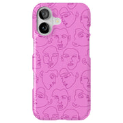Line Face Tough Cases For Apple iPhone (17, 16, 15, 14, 13, 12, 11, X, SE, 8, 7/ Air, Plus, Pro, Max, Mini, XR, XS), Print in USA