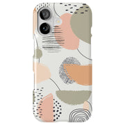 Abstract Modern Tough Cases For Apple iPhone (17, 16, 15, 14, 13, 12, 11, X, SE, 8, 7/ Air, Plus, Pro, Max, Mini, XR, XS), Print in USA