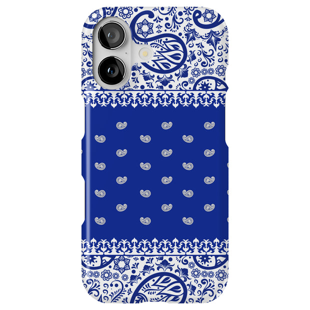 Paisley Blue Tough Cases For Apple iPhone (17, 16, 15, 14, 13, 12, 11, X, SE, 8, 7/ Air, Plus, Pro, Max, Mini, XR, XS), Print in USA