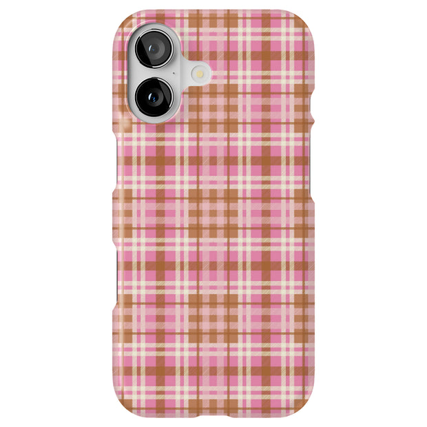 Plaid Grid Line Tough Cases For Apple iPhone (17, 16, 15, 14, 13, 12, 11, X, SE, 8, 7/ Air, Plus, Pro, Max, Mini, XR, XS), Print in USA