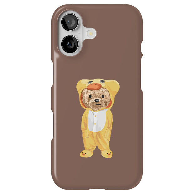 Duck Teddy Bear Tough Cases For Apple iPhone (17, 16, 15, 14, 13, 12, 11, X, SE, 8, 7/ Air, Plus, Pro, Max, Mini, XR, XS), Print in USA