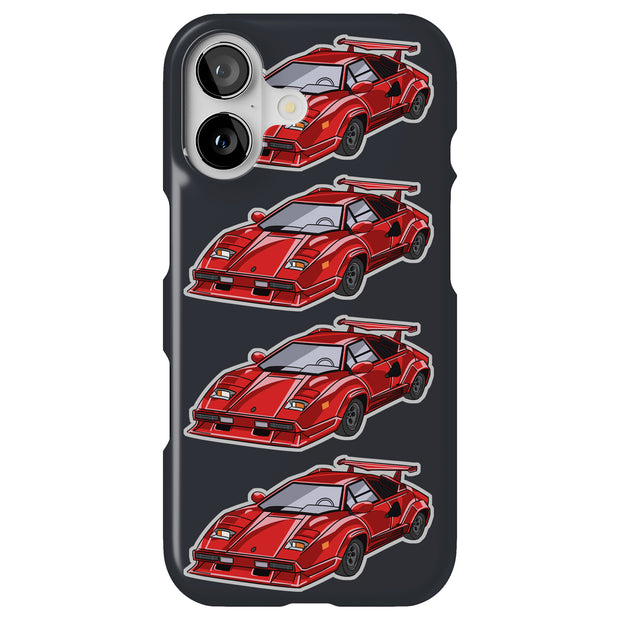 Lambo Countach Tough Cases For Apple iPhone (17, 16, 15, 14, 13, 12, 11, X, SE, 8, 7/ Air, Plus, Pro, Max, Mini, XR, XS), Print in USA