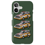 Rally Race Car Tough Cases For Apple iPhone (17, 16, 15, 14, 13, 12, 11, X, SE, 8, 7/ Air, Plus, Pro, Max, Mini, XR, XS), Print in USA