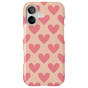 Red Hearts Tough Cases For Apple iPhone (17, 16, 15, 14, 13, 12, 11, X, SE, 8, 7/ Air, Plus, Pro, Max, Mini, XR, XS), Print in USA