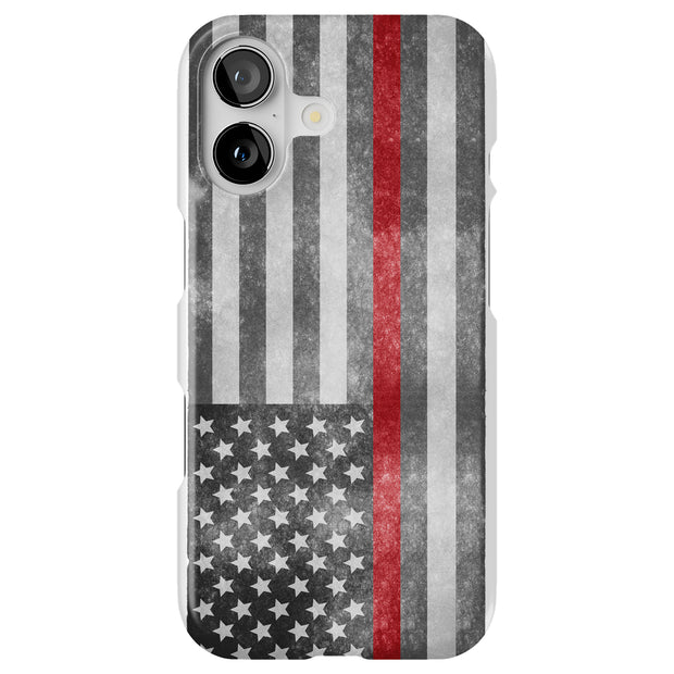 Thin Red Line Tough Cases For Apple iPhone (17, 16, 15, 14, 13, 12, 11, X, SE, 8, 7/ Air, Plus, Pro, Max, Mini, XR, XS), Print in USA