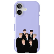 BTS KPOP 10 Tough Cases For Apple iPhone (17, 16, 15, 14, 13, 12, 11, X, SE, 8, 7/ Air, Plus, Pro, Max, Mini, XR, XS), Print in USA