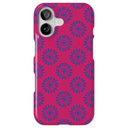 Flower Pink Tough Cases For Apple iPhone (17, 16, 15, 14, 13, 12, 11, X, SE, 8, 7/ Air, Plus, Pro, Max, Mini, XR, XS), Print in USA