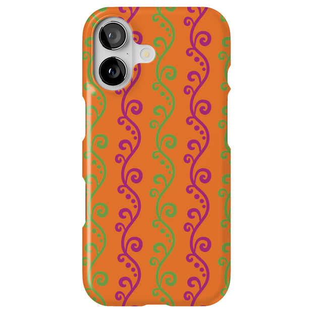 Purple Grn Vine Tough Cases For Apple iPhone (17, 16, 15, 14, 13, 12, 11, X, SE, 8, 7/ Air, Plus, Pro, Max, Mini, XR, XS), Print in USA