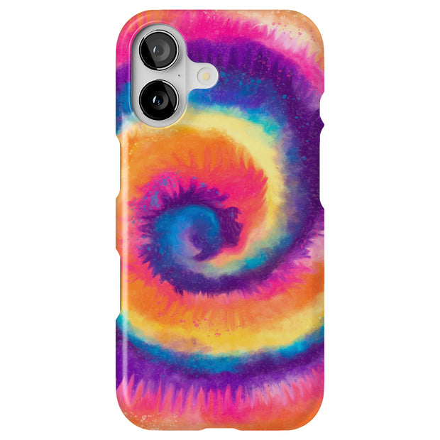 Tie Dye Circle Tough Cases For Apple iPhone (17, 16, 15, 14, 13, 12, 11, X, SE, 8, 7/ Air, Plus, Pro, Max, Mini, XR, XS), Print in USA