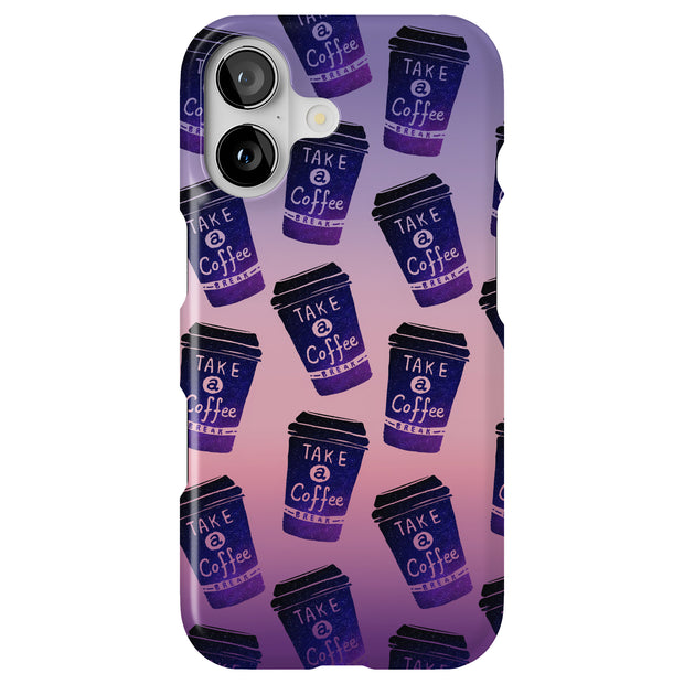 Take A Coffee Tough Cases For Apple iPhone (17, 16, 15, 14, 13, 12, 11, X, SE, 8, 7/ Air, Plus, Pro, Max, Mini, XR, XS), Print in USA