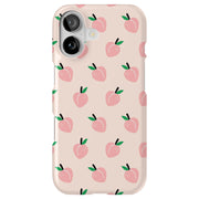Cute Pink Peach Tough Cases For Apple iPhone (17, 16, 15, 14, 13, 12, 11, X, SE, 8, 7/ Air, Plus, Pro, Max, Mini, XR, XS), Print in USA