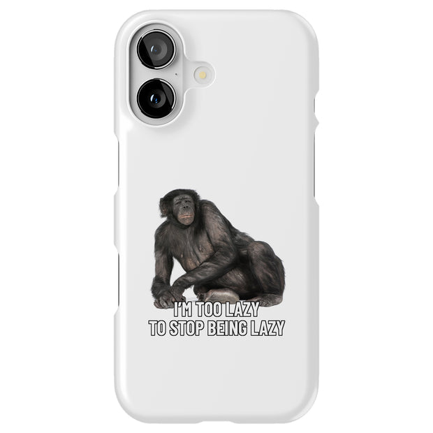 Funny Meme Lazy Tough Cases For Apple iPhone (17, 16, 15, 14, 13, 12, 11, X, SE, 8, 7/ Air, Plus, Pro, Max, Mini, XR, XS), Print in USA