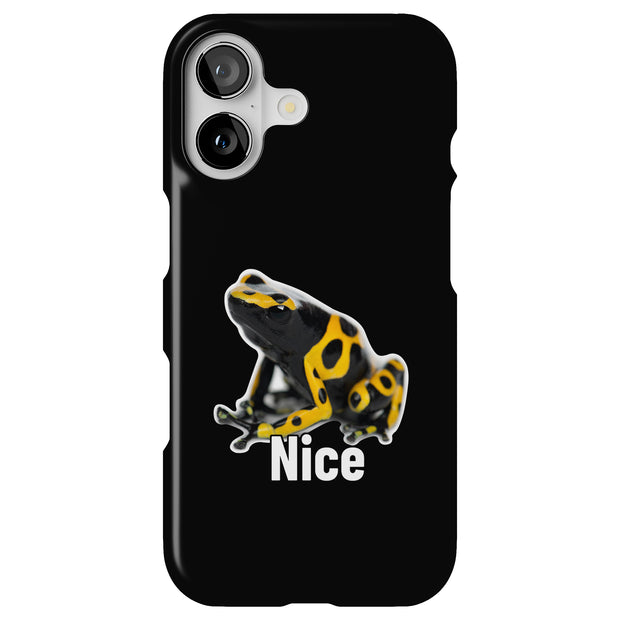 Meme Nice Frog Tough Cases For Apple iPhone (17, 16, 15, 14, 13, 12, 11, X, SE, 8, 7/ Air, Plus, Pro, Max, Mini, XR, XS), Print in USA