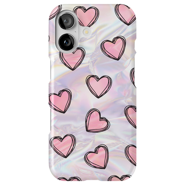 Girly Hearts Tough Cases For Apple iPhone (17, 16, 15, 14, 13, 12, 11, X, SE, 8, 7/ Air, Plus, Pro, Max, Mini, XR, XS), Print in USA