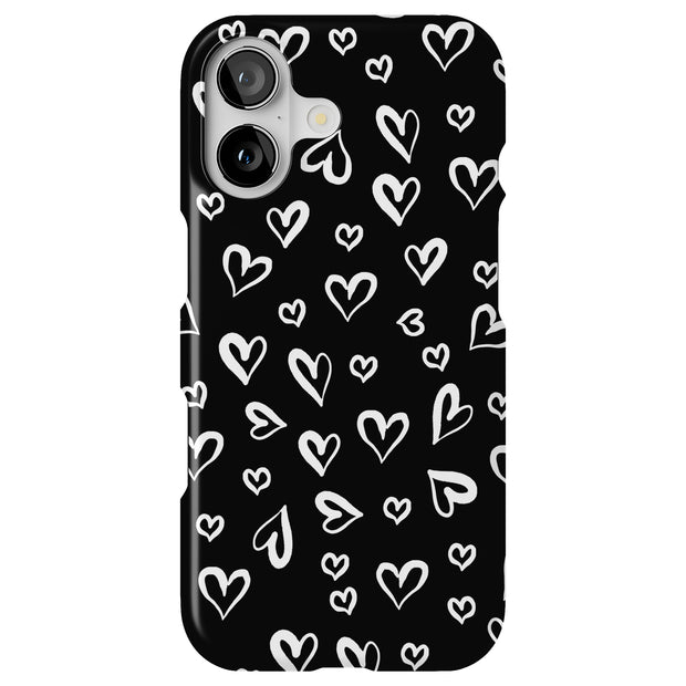 White Hearts Tough Cases For Apple iPhone (17, 16, 15, 14, 13, 12, 11, X, SE, 8, 7/ Air, Plus, Pro, Max, Mini, XR, XS), Print in USA