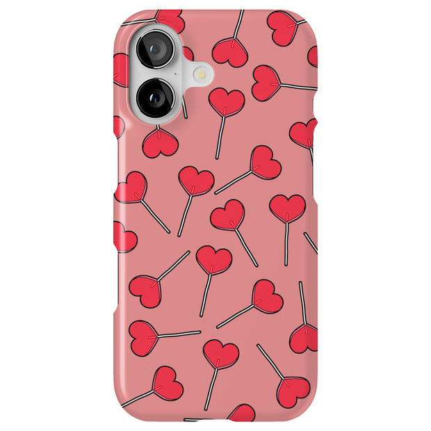 Lollypop Hearts Tough Cases For Apple iPhone (17, 16, 15, 14, 13, 12, 11, X, SE, 8, 7/ Air, Plus, Pro, Max, Mini, XR, XS), Print in USA