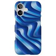 Blue Wavy 1 Tough Cases For Apple iPhone (17, 16, 15, 14, 13, 12, 11, X, SE, 8, 7/ Air, Plus, Pro, Max, Mini, XR, XS), Print in USA