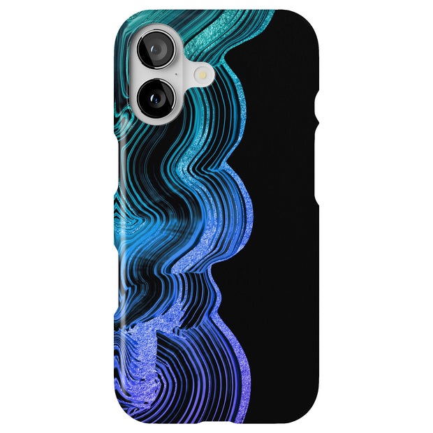 Blue Wavy 5 Tough Cases For Apple iPhone (17, 16, 15, 14, 13, 12, 11, X, SE, 8, 7/ Air, Plus, Pro, Max, Mini, XR, XS), Print in USA