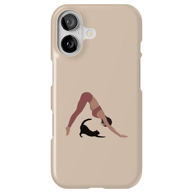Yoga With Cat Tough Cases For Apple iPhone (17, 16, 15, 14, 13, 12, 11, X, SE, 8, 7/ Air, Plus, Pro, Max, Mini, XR, XS), Print in USA