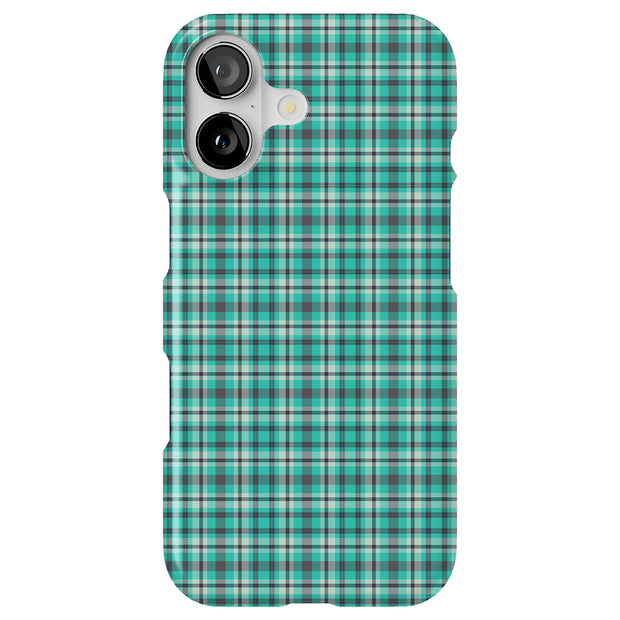 Blue Plaid Tough Cases For Apple iPhone (17, 16, 15, 14, 13, 12, 11, X, SE, 8, 7/ Air, Plus, Pro, Max, Mini, XR, XS), Print in USA