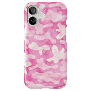 Girly Camo Pink Tough Cases For Apple iPhone (17, 16, 15, 14, 13, 12, 11, X, SE, 8, 7/ Air, Plus, Pro, Max, Mini, XR, XS), Print in USA