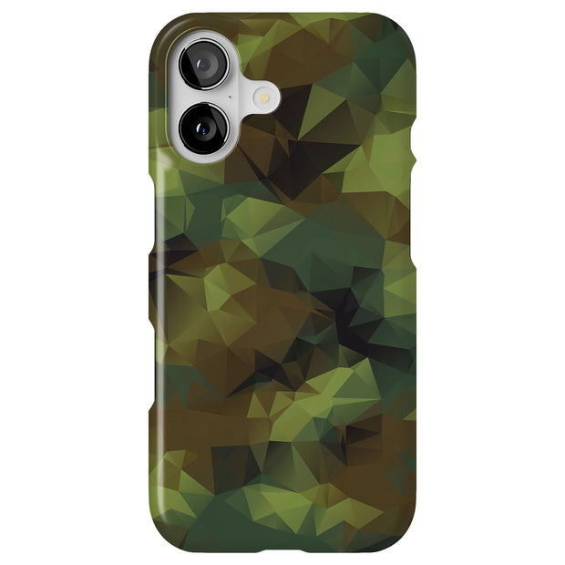 Camo Triangular Tough Cases For Apple iPhone (17, 16, 15, 14, 13, 12, 11, X, SE, 8, 7/ Air, Plus, Pro, Max, Mini, XR, XS), Print in USA