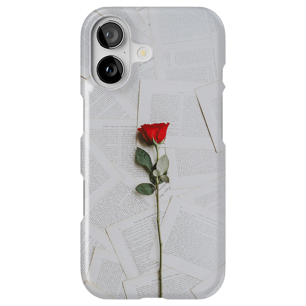 Red Rose Flower Tough Cases For Apple iPhone (17, 16, 15, 14, 13, 12, 11, X, SE, 8, 7/ Air, Plus, Pro, Max, Mini, XR, XS), Print in USA