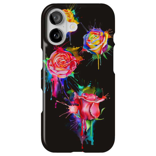 Watercolor Rose Tough Cases For Apple iPhone (17, 16, 15, 14, 13, 12, 11, X, SE, 8, 7/ Air, Plus, Pro, Max, Mini, XR, XS), Print in USA