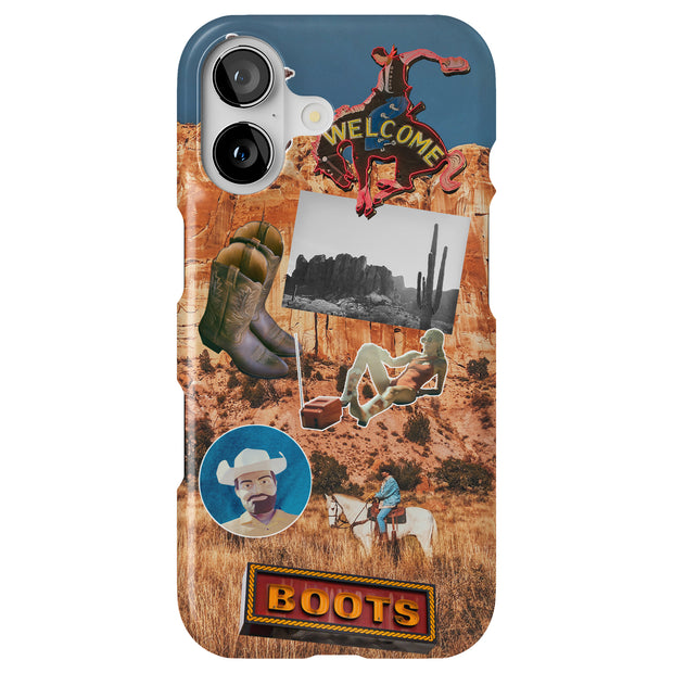 Cowboy Collage Tough Cases For Apple iPhone (17, 16, 15, 14, 13, 12, 11, X, SE, 8, 7/ Air, Plus, Pro, Max, Mini, XR, XS), Print in USA