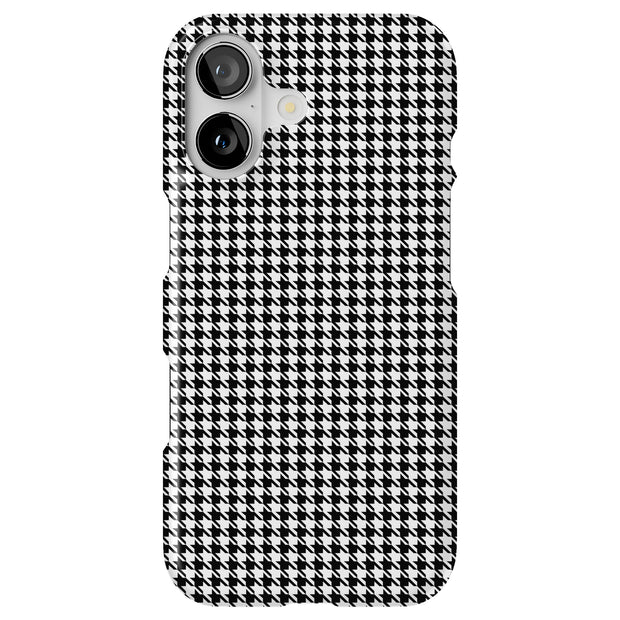 Black Gingham Tough Cases For Apple iPhone (17, 16, 15, 14, 13, 12, 11, X, SE, 8, 7/ Air, Plus, Pro, Max, Mini, XR, XS), Print in USA