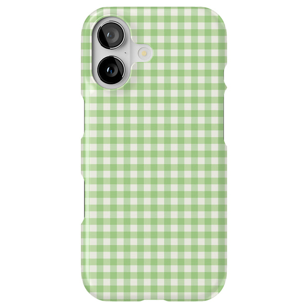 Pale Green Grid Tough Cases For Apple iPhone (17, 16, 15, 14, 13, 12, 11, X, SE, 8, 7/ Air, Plus, Pro, Max, Mini, XR, XS), Print in USA