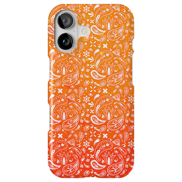 Orange Bandana Tough Cases For Apple iPhone (17, 16, 15, 14, 13, 12, 11, X, SE, 8, 7/ Air, Plus, Pro, Max, Mini, XR, XS), Print in USA