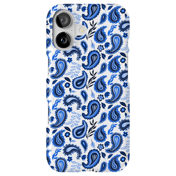 Blue Bandana Tough Cases For Apple iPhone (17, 16, 15, 14, 13, 12, 11, X, SE, 8, 7/ Air, Plus, Pro, Max, Mini, XR, XS), Print in USA