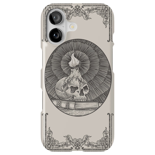 Skull Art Black Tough Cases For Apple iPhone (17, 16, 15, 14, 13, 12, 11, X, SE, 8, 7/ Air, Plus, Pro, Max, Mini, XR, XS), Print in USA