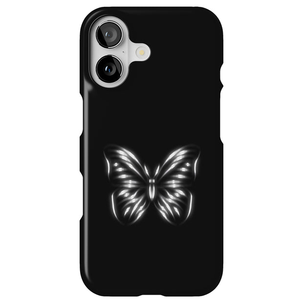 B/W Butterfly Tough Cases For Apple iPhone (17, 16, 15, 14, 13, 12, 11, X, SE, 8, 7/ Air, Plus, Pro, Max, Mini, XR, XS), Print in USA