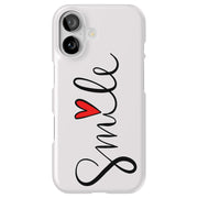 Smile Red Heart Tough Cases For Apple iPhone (17, 16, 15, 14, 13, 12, 11, X, SE, 8, 7/ Air, Plus, Pro, Max, Mini, XR, XS), Print in USA