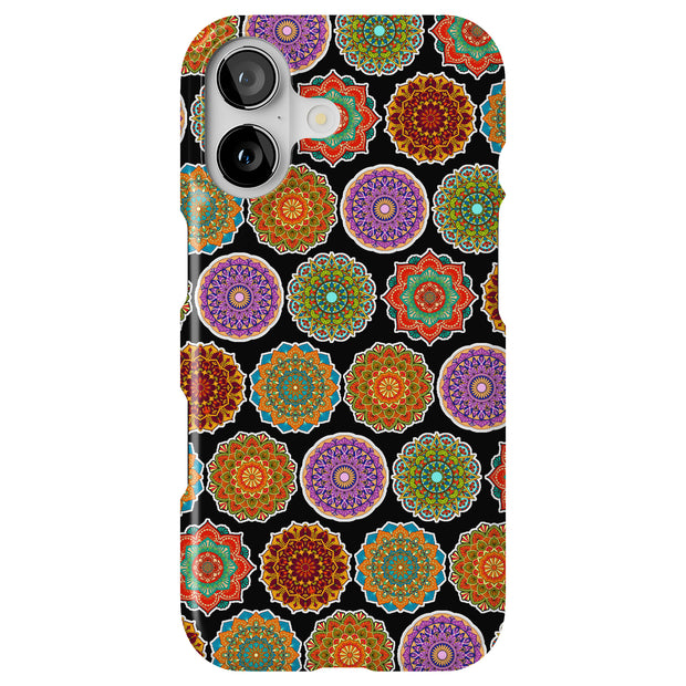 Mandala Art Tough Cases For Apple iPhone (17, 16, 15, 14, 13, 12, 11, X, SE, 8, 7/ Air, Plus, Pro, Max, Mini, XR, XS), Print in USA