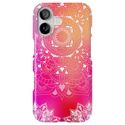 Pink Mandala Tough Cases For Apple iPhone (17, 16, 15, 14, 13, 12, 11, X, SE, 8, 7/ Air, Plus, Pro, Max, Mini, XR, XS), Print in USA