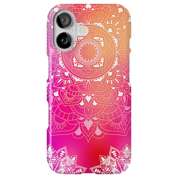 Pink Mandala Tough Cases For Apple iPhone (17, 16, 15, 14, 13, 12, 11, X, SE, 8, 7/ Air, Plus, Pro, Max, Mini, XR, XS), Print in USA