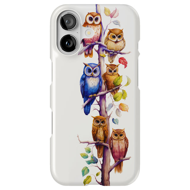 Owls Tree 1 Tough Cases For Apple iPhone (17, 16, 15, 14, 13, 12, 11, X, SE, 8, 7/ Air, Plus, Pro, Max, Mini, XR, XS), Print in USA