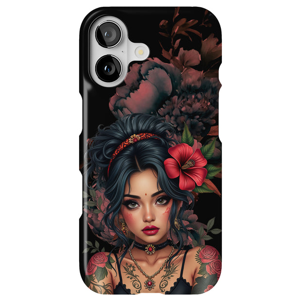 Gothic Girl Tough Cases For Apple iPhone (17, 16, 15, 14, 13, 12, 11, X, SE, 8, 7/ Air, Plus, Pro, Max, Mini, XR, XS), Print in USA