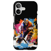 Hockey Grunge Tough Cases For Apple iPhone (17, 16, 15, 14, 13, 12, 11, X, SE, 8, 7/ Air, Plus, Pro, Max, Mini, XR, XS), Print in USA