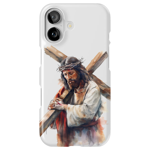 Jesus Cross 2 Tough Cases For Apple iPhone (17, 16, 15, 14, 13, 12, 11, X, SE, 8, 7/ Air, Plus, Pro, Max, Mini, XR, XS), Print in USA