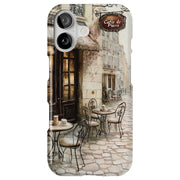 Parisian Café 1 Tough Cases For Apple iPhone (17, 16, 15, 14, 13, 12, 11, X, SE, 8, 7/ Air, Plus, Pro, Max, Mini, XR, XS), Print in USA