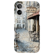 Parisian Café 2 Tough Cases For Apple iPhone (17, 16, 15, 14, 13, 12, 11, X, SE, 8, 7/ Air, Plus, Pro, Max, Mini, XR, XS), Print in USA