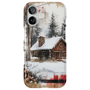 Snow Cabin 1 Tough Cases For Apple iPhone (17, 16, 15, 14, 13, 12, 11, X, SE, 8, 7/ Air, Plus, Pro, Max, Mini, XR, XS), Print in USA
