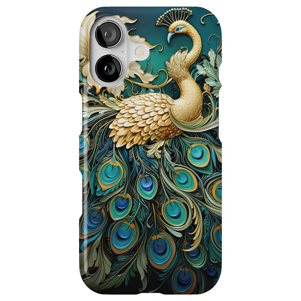 Peacock Feather Tough Cases For Apple iPhone (17, 16, 15, 14, 13, 12, 11, X, SE, 8, 7/ Air, Plus, Pro, Max, Mini, XR, XS), Print in USA