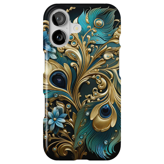 Jewel Feather 2 Tough Cases For Apple iPhone (17, 16, 15, 14, 13, 12, 11, X, SE, 8, 7/ Air, Plus, Pro, Max, Mini, XR, XS), Print in USA