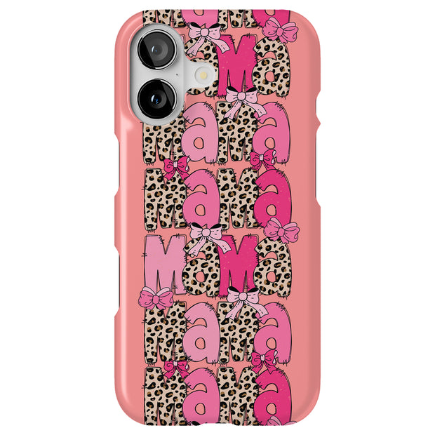 Leopard Mama 1 Tough Cases For Apple iPhone (17, 16, 15, 14, 13, 12, 11, X, SE, 8, 7/ Air, Plus, Pro, Max, Mini, XR, XS), Print in USA