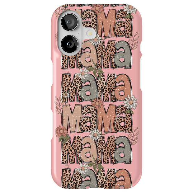 Leopard Mama 2 Tough Cases For Apple iPhone (17, 16, 15, 14, 13, 12, 11, X, SE, 8, 7/ Air, Plus, Pro, Max, Mini, XR, XS), Print in USA